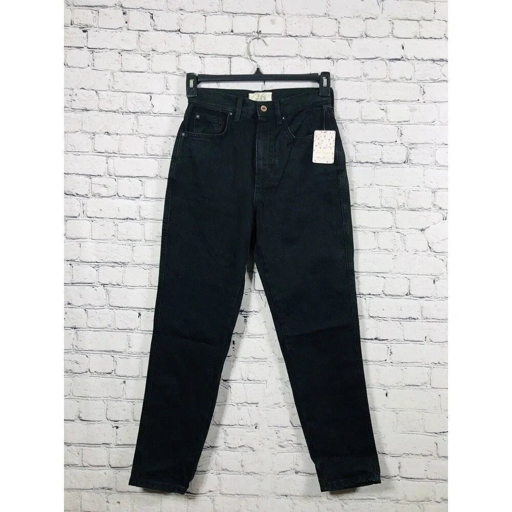 Free People We the Free Women's Black Out Stove Pipe Jean NWT Size 26